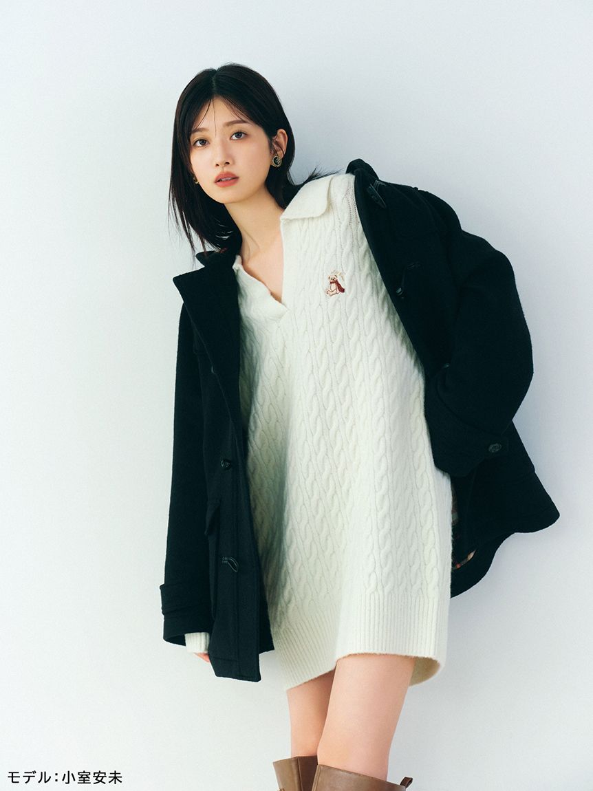 LILY BROWN ブラック ダッフルコート ダッフルコート(コート)｜アウター｜LILY BROWN（リリーブラウン）の