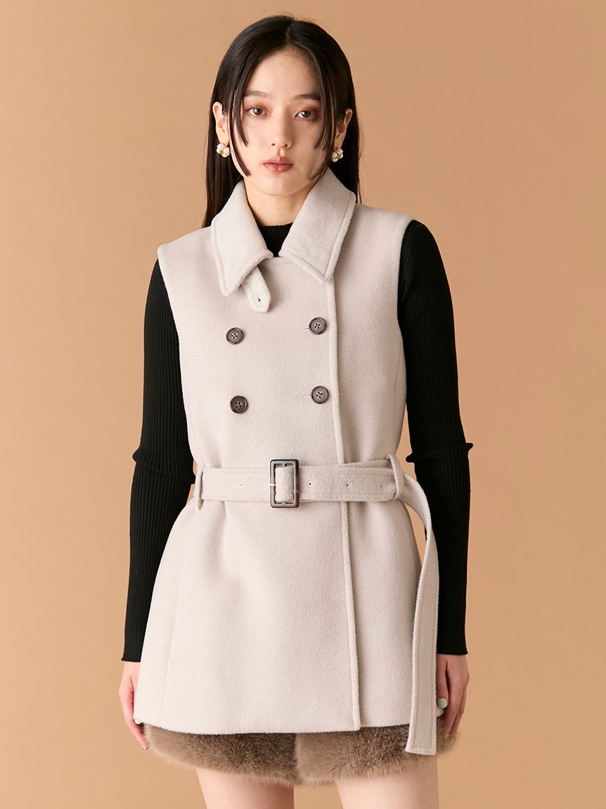 ファー付き3wayケープコート(コート)｜アウター｜LILY BROWN（リリー