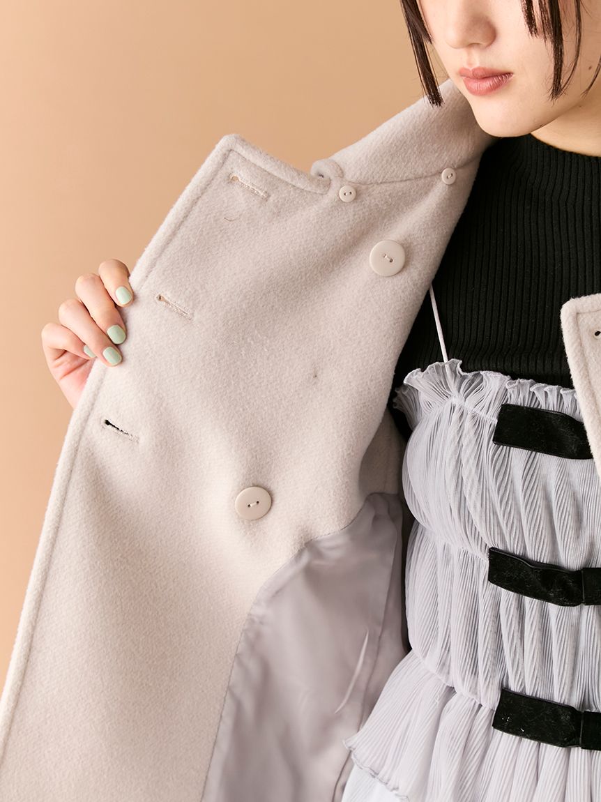 ファー付き3wayケープコート LIlYBROWN ファー付き3wayケープコート（その他アウター）｜LILY BROWN（リリー