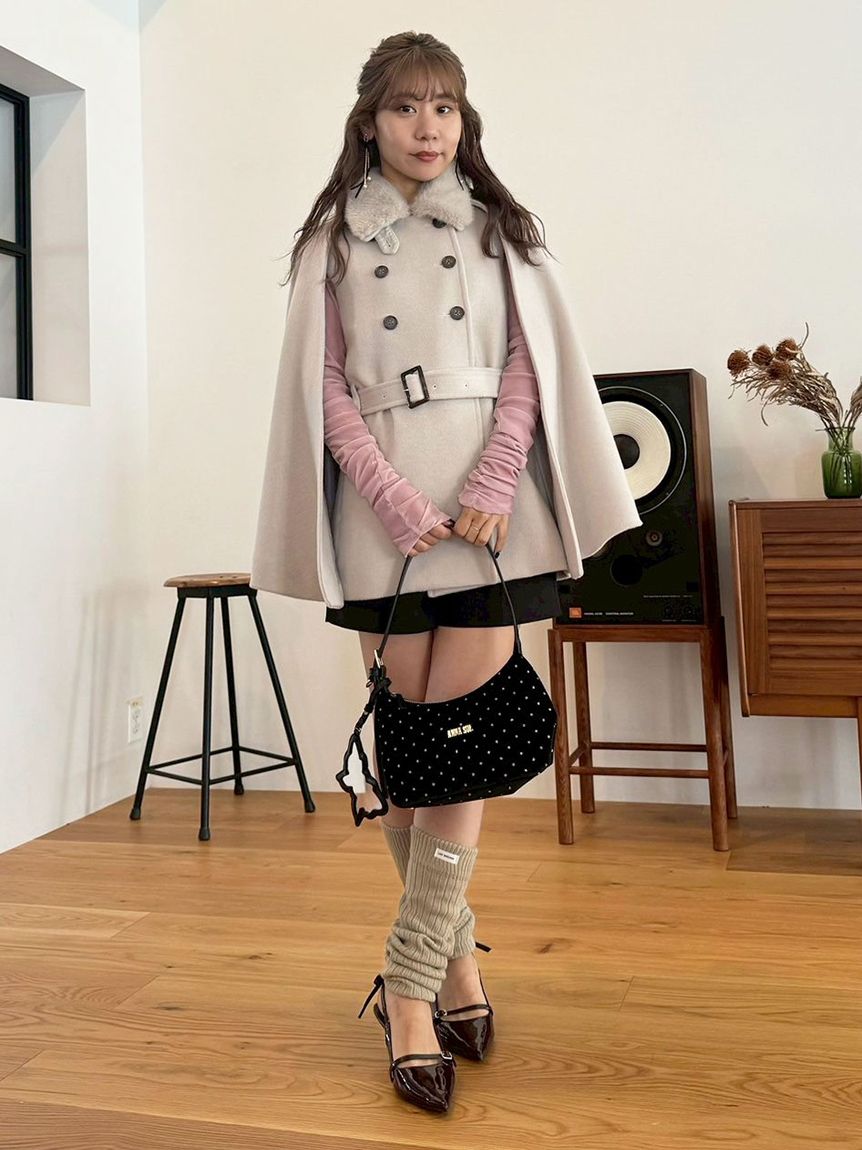 ファー付き3wayケープコート(コート)｜アウター｜LILY BROWN（リリー