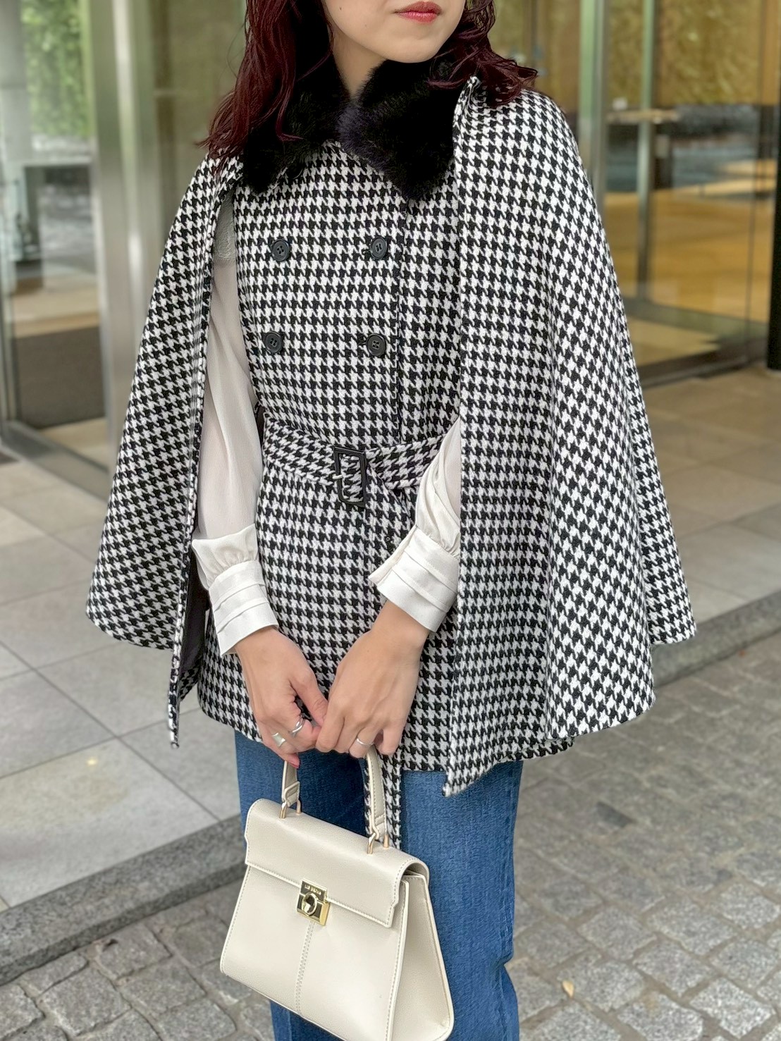 ファー付き3wayケープコート(コート)｜アウター｜LILY BROWN（リリー