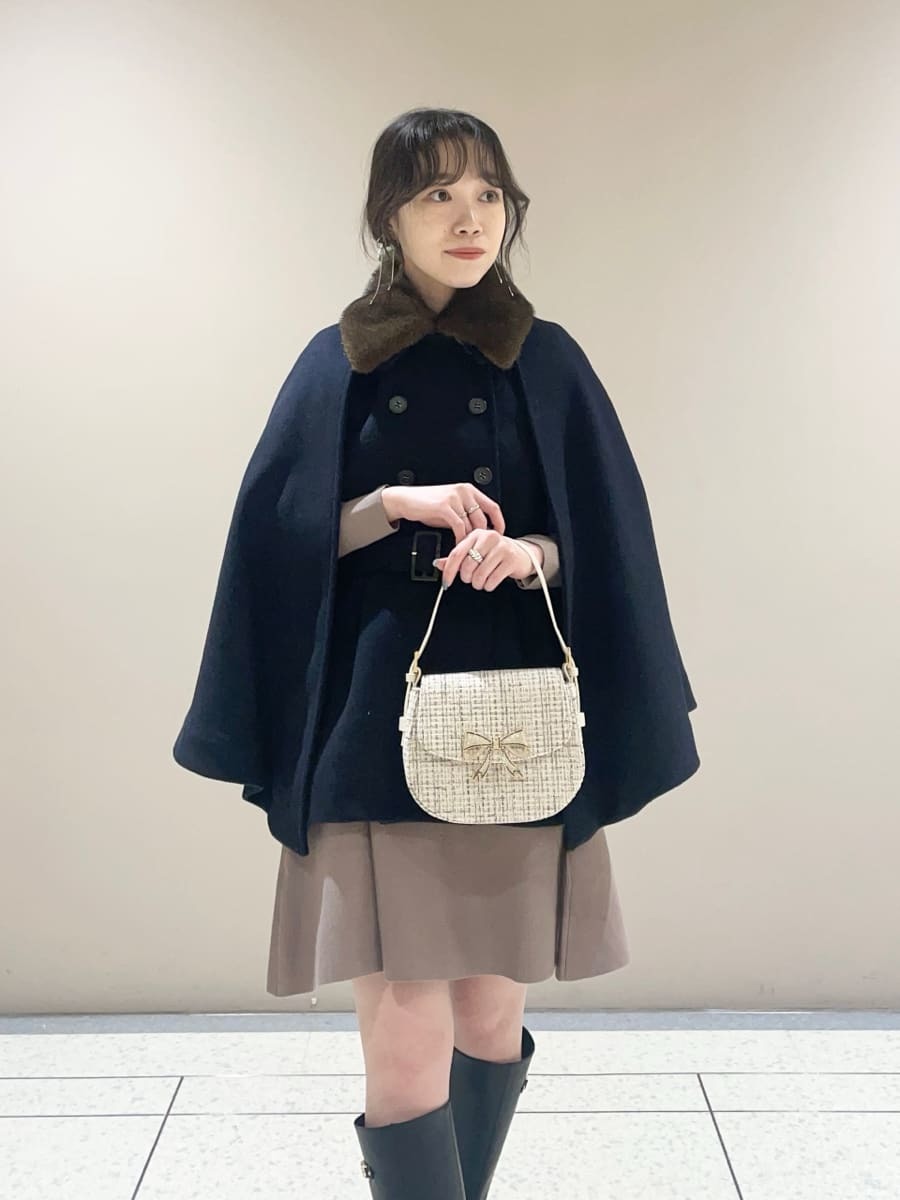 ファー付き3wayケープコート(コート)｜アウター｜LILY BROWN（リリー