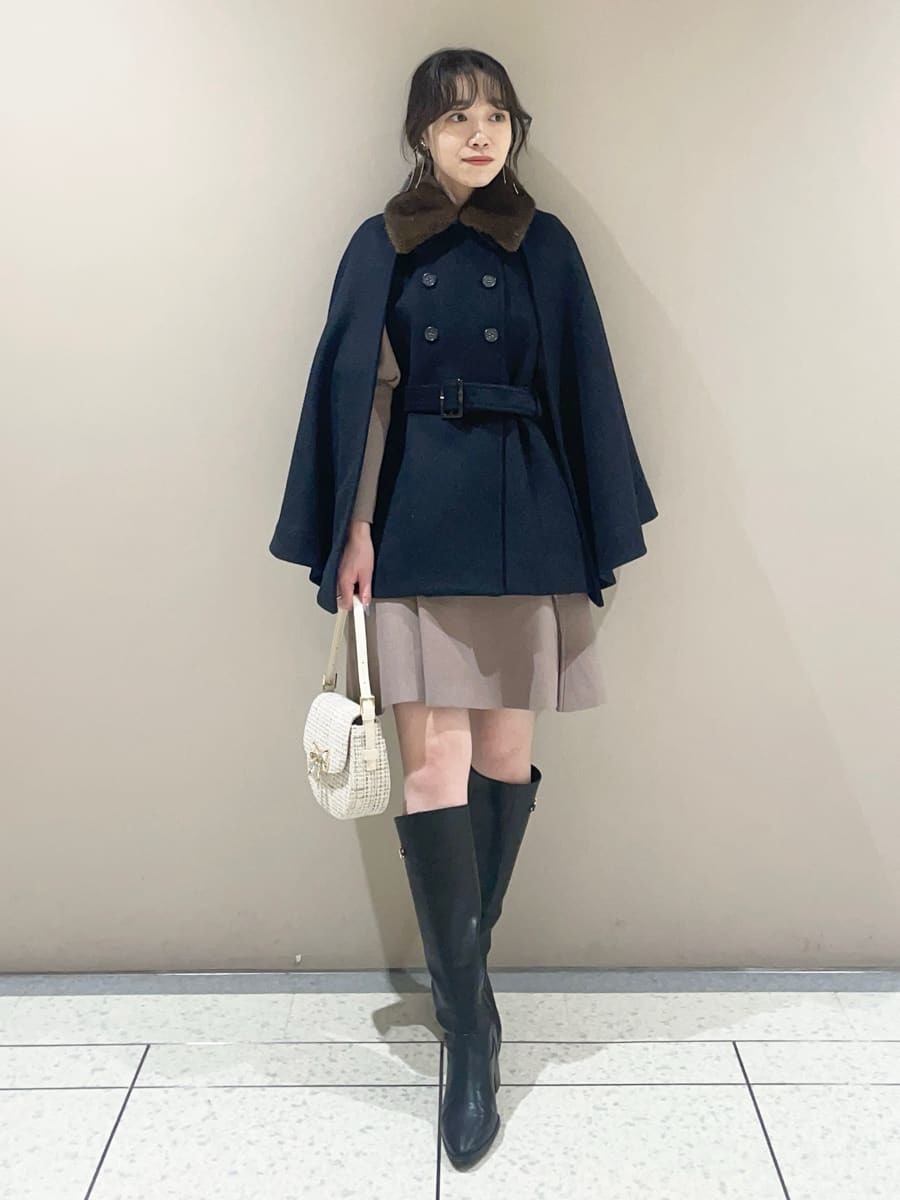 ファー付き3wayケープコート(コート)｜アウター｜LILY BROWN（リリー