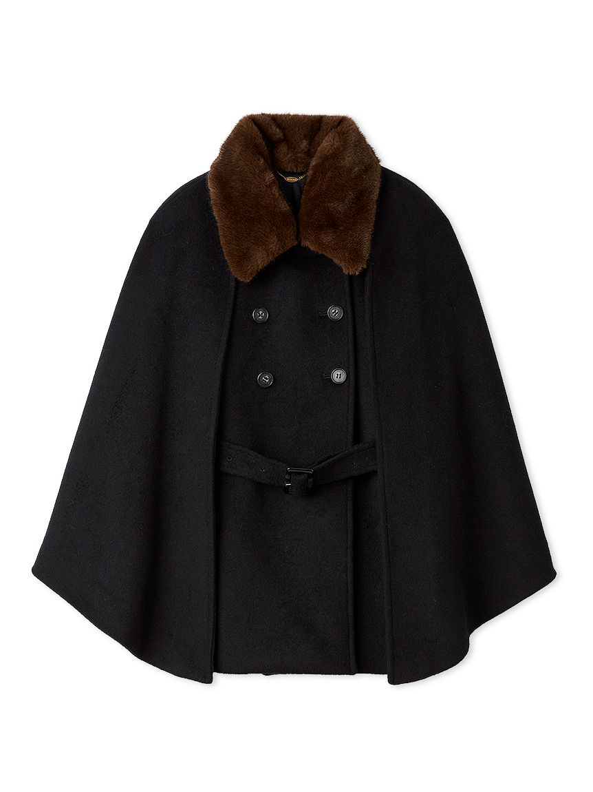 ファー付き3wayケープコート(コート)｜アウター｜LILY BROWN（リリー