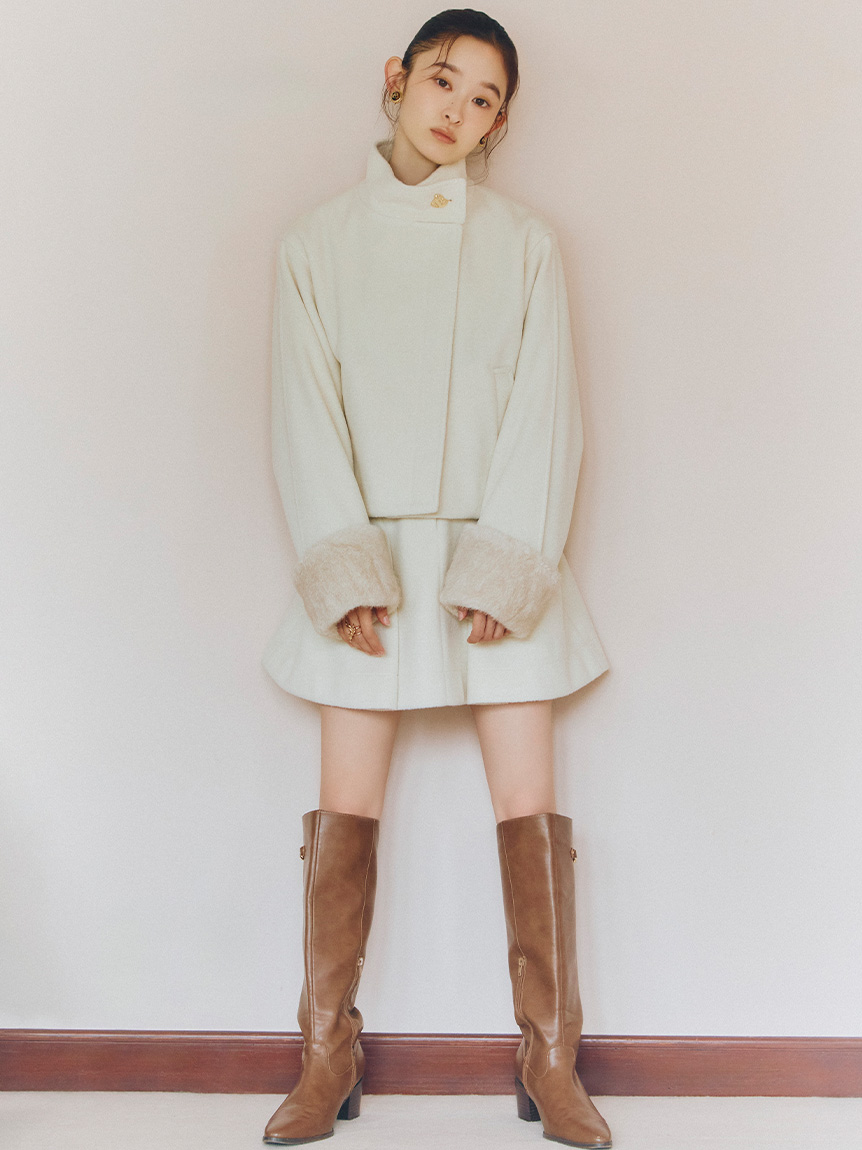 袖ファー2wayコート(コート)｜アウター｜LILY BROWN（リリーブラウン