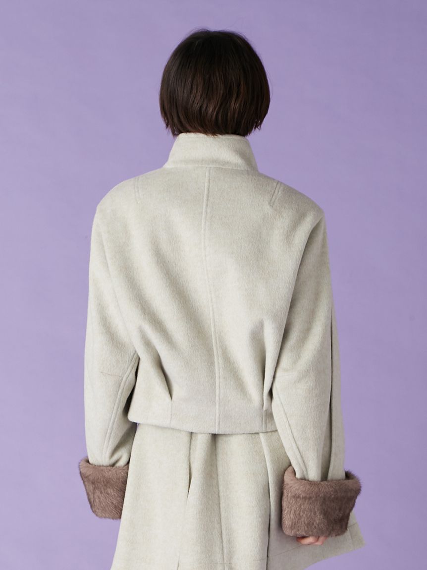 最終価格！ Drawer 袖ファー コート 袖ファー2wayコート(コート)｜アウター｜LILY BROWN（リリーブラウン