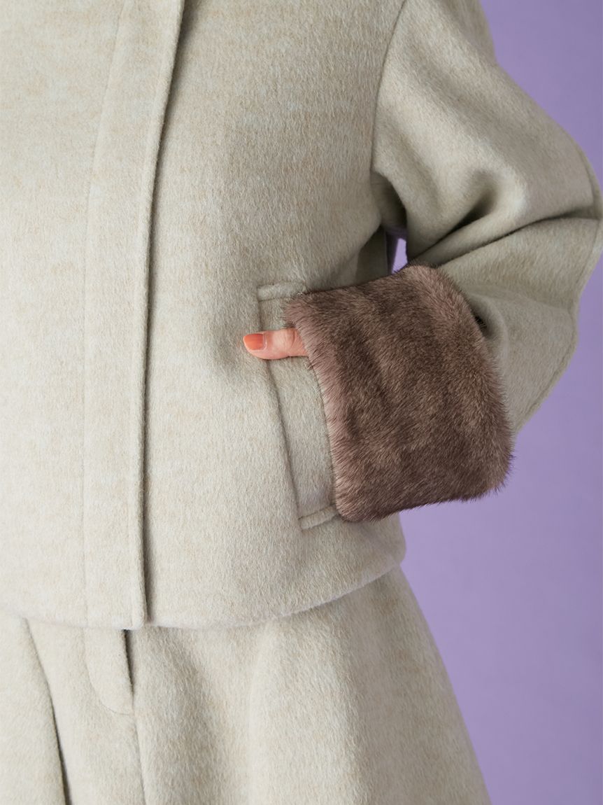 袖ファー2wayコート(コート)｜アウター｜LILY BROWN（リリーブラウン