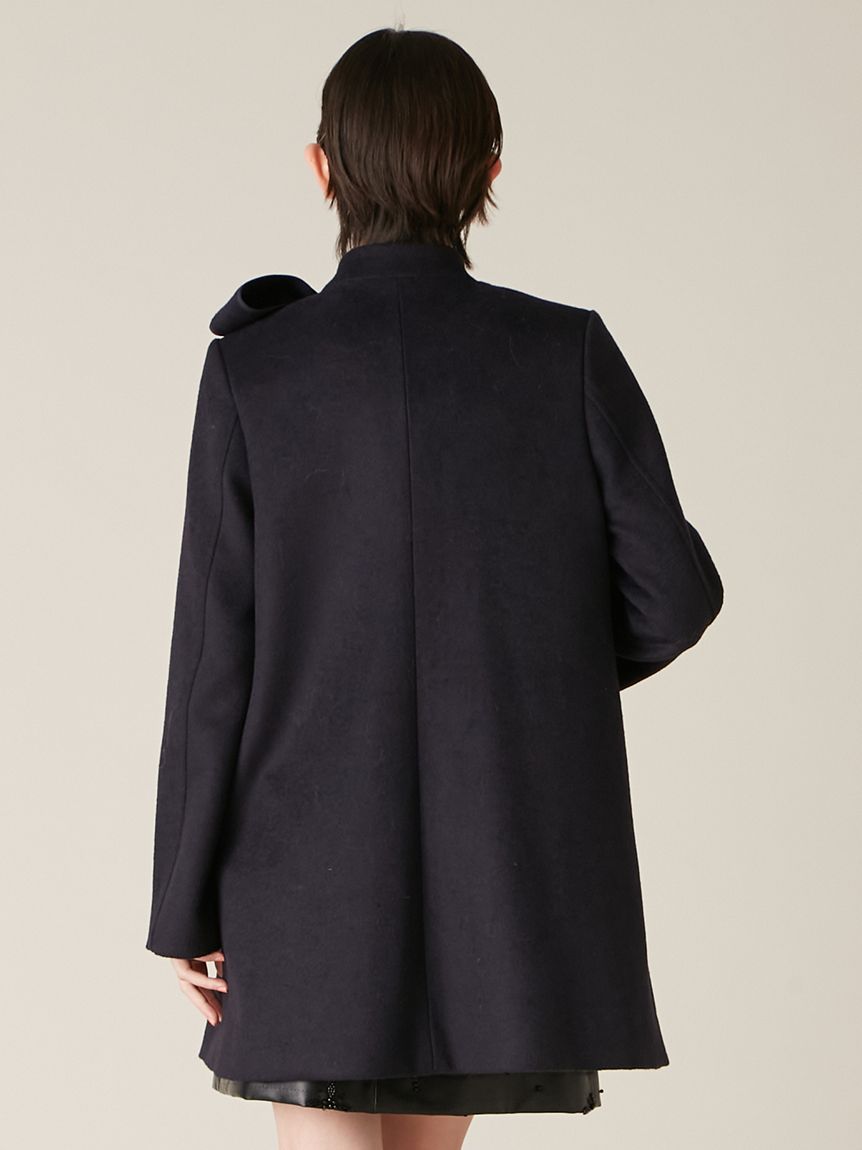 WEB限定カラー】[L.B CANDY STOCK]Aラインビジューリボンコート