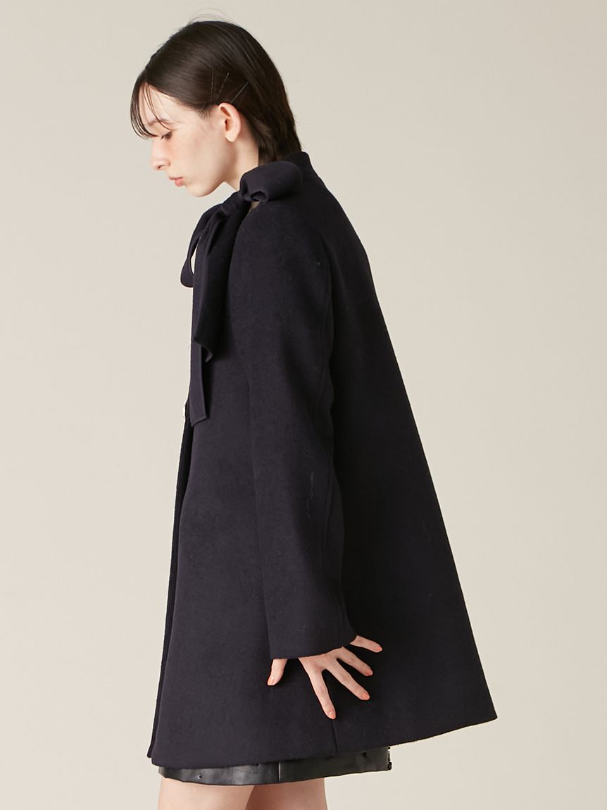 WEB限定カラー】[L.B CANDY STOCK]Aラインビジューリボンコート