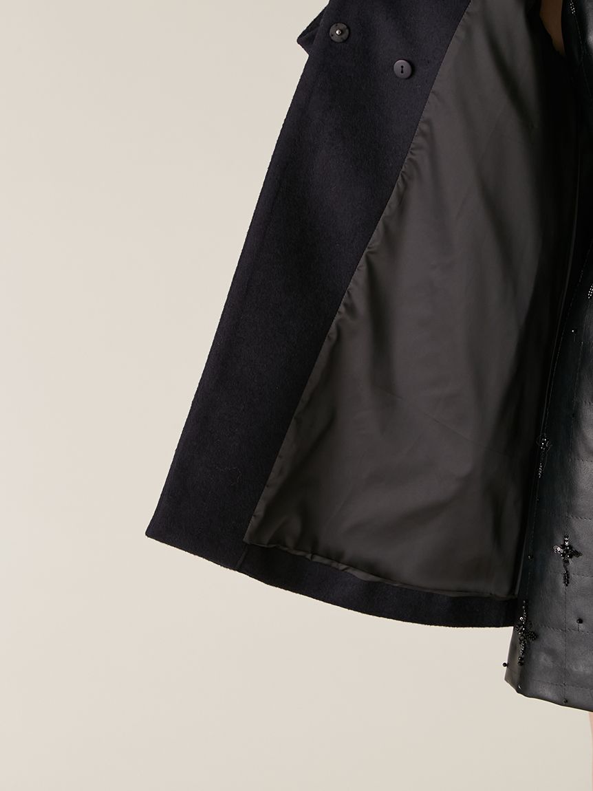 WEB限定カラー】[L.B CANDY STOCK]Aラインビジューリボンコート(コート