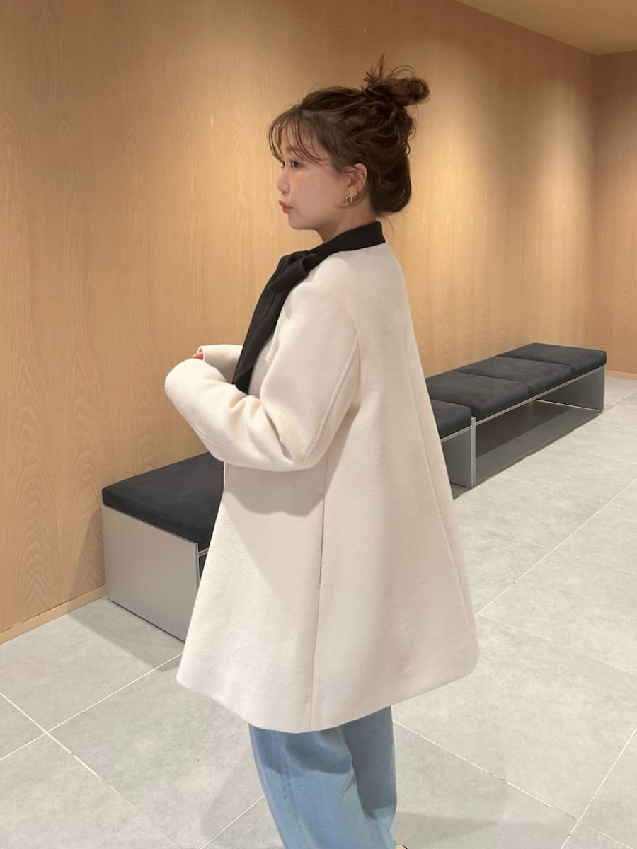 WEB限定カラー】[L.B CANDY STOCK]Aラインビジューリボンコート