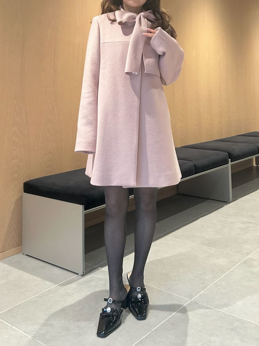 Lily Brown Aラインビジューリボンコート LILY BROWN (12%OFF) Lily Brown / リリーブラウンAライン