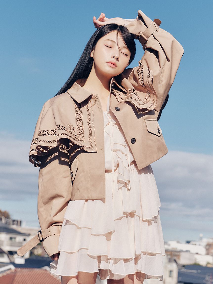 2wayエンブロイダリーケープコート(コート)｜アウター｜LILY BROWN