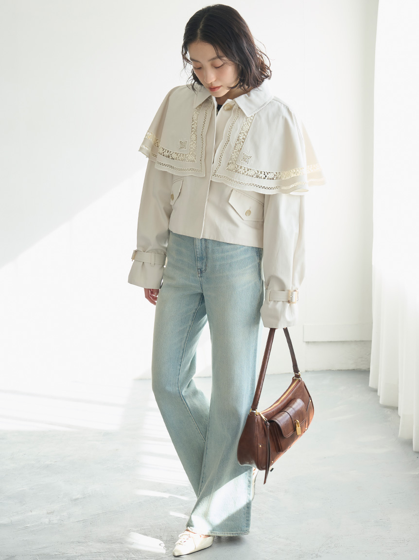 2wayエンブロイダリーケープコート(コート)｜アウター｜LILY BROWN