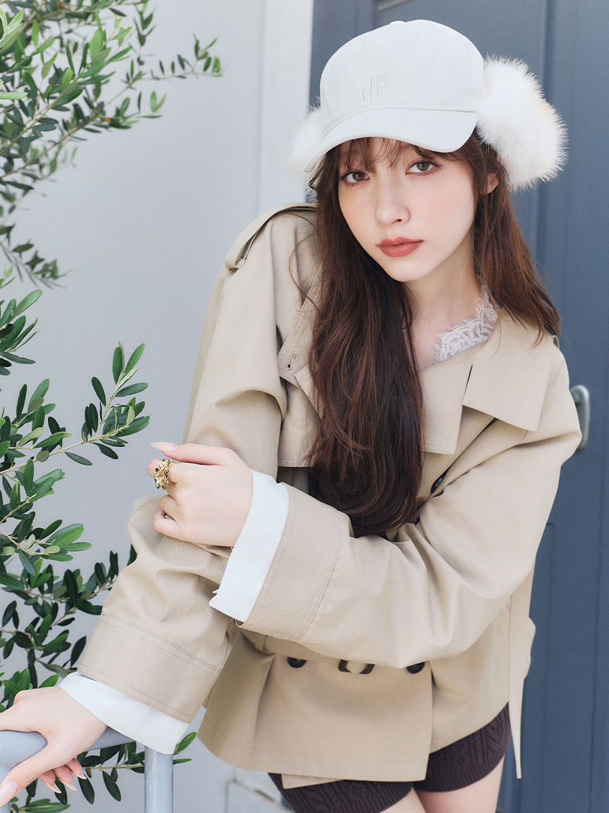 ファンネルネック2wayトレンチコート(トレンチコート)｜OUTER｜LILY