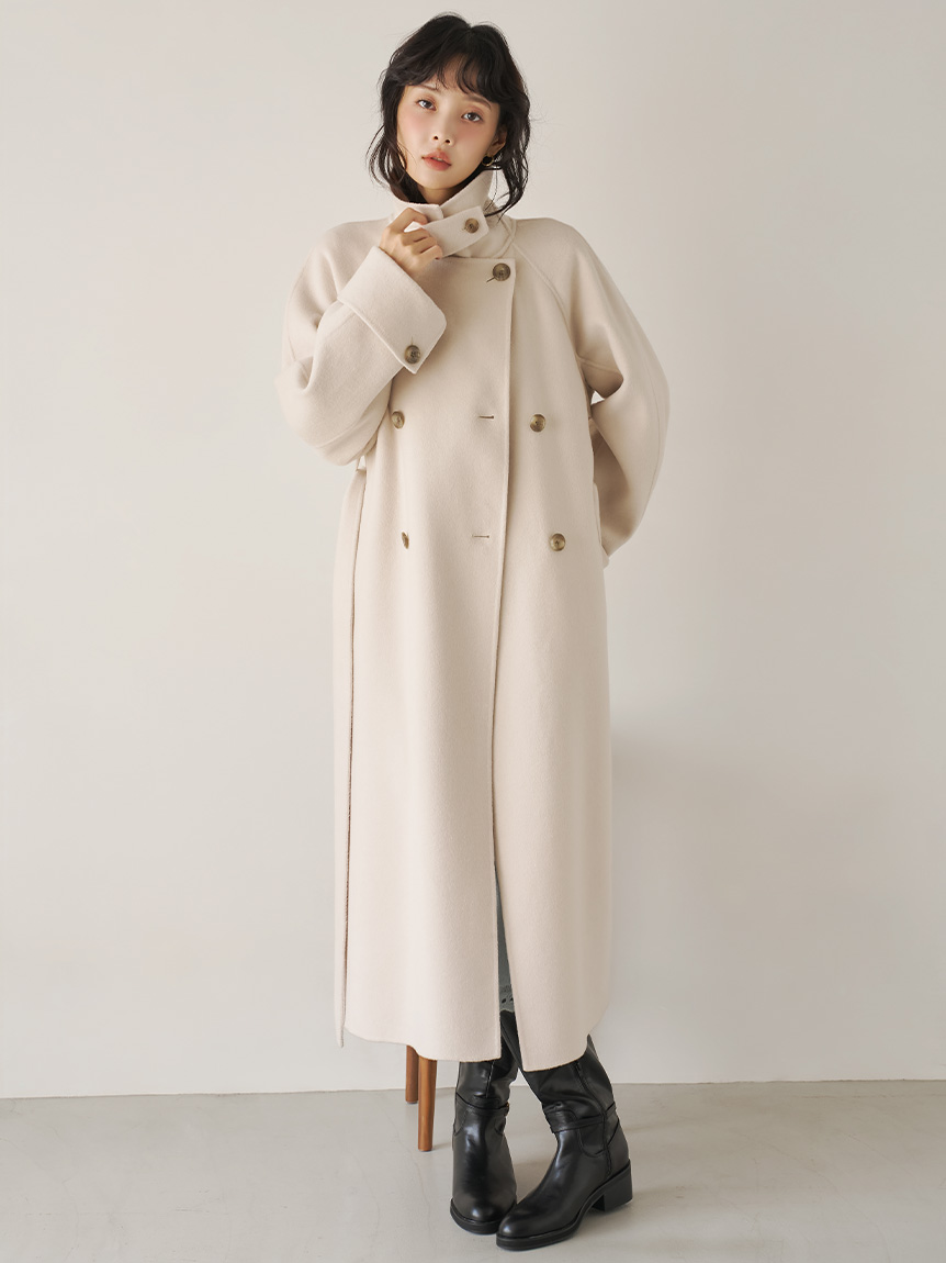 スタンドカラーロングリバーコート(トレンチコート)｜OUTER｜LILY