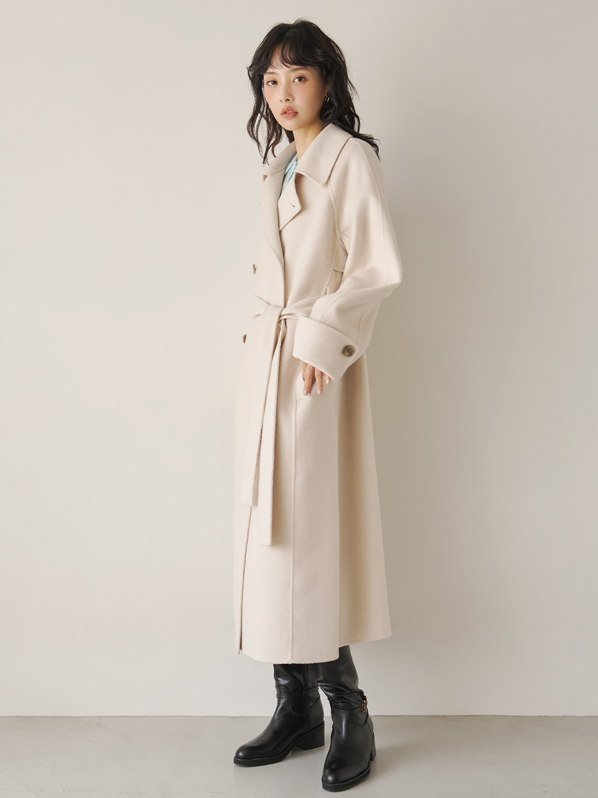 スタンドカラーロングリバーコート(トレンチコート)｜OUTER｜LILY
