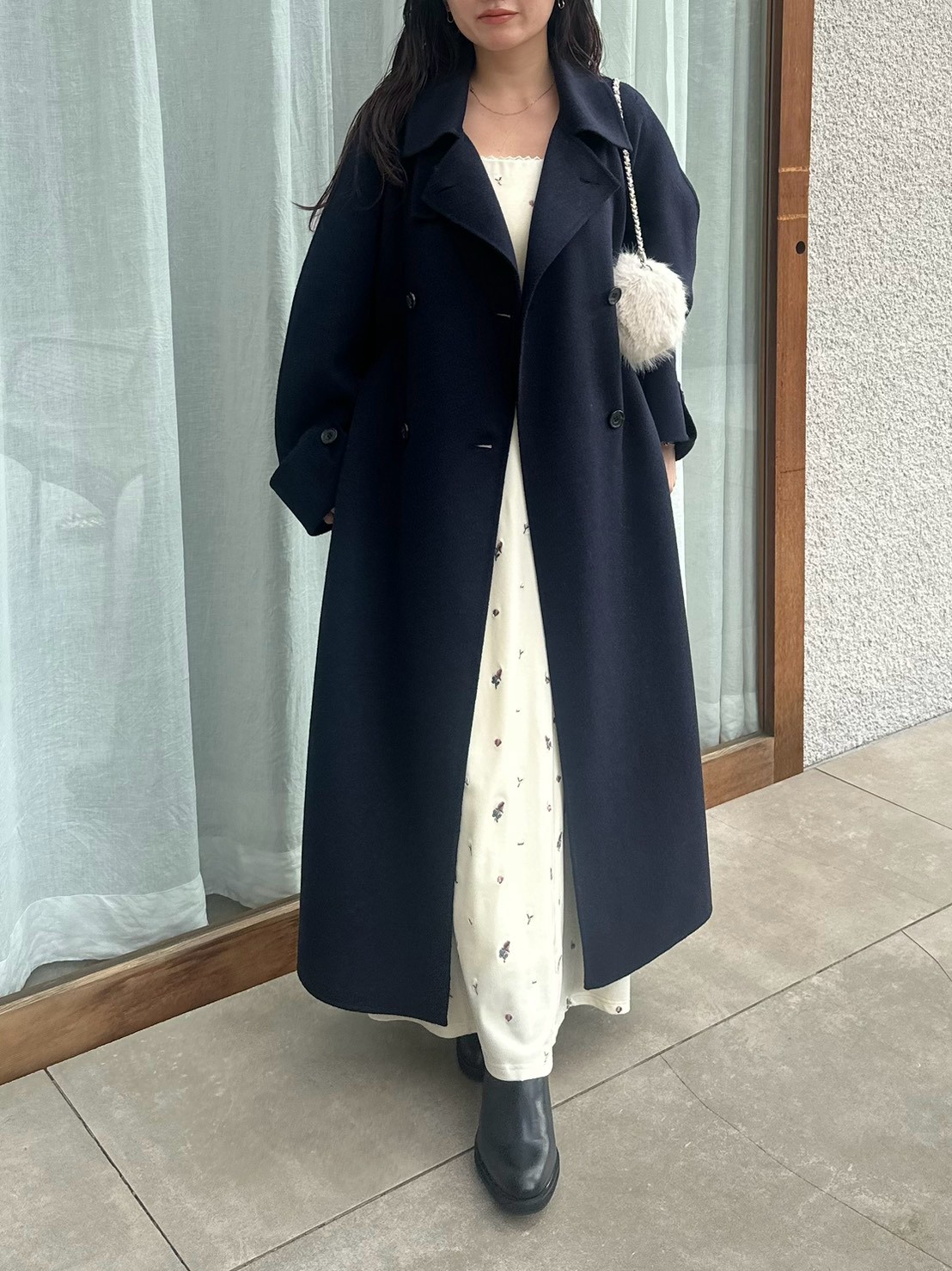 スタンドカラーロングリバーコート(トレンチコート)｜OUTER｜LILY