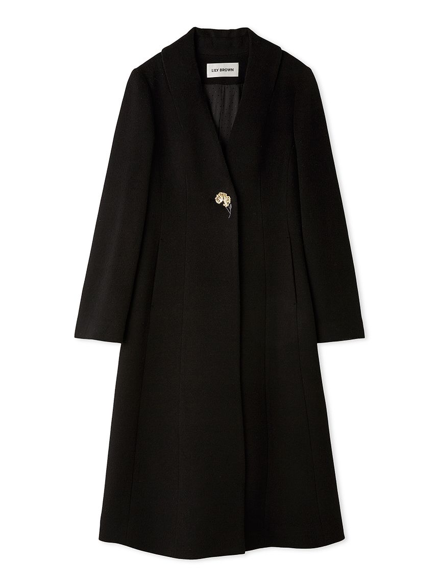 ♡Fiolily オーバーサイズチェスターコート♡ フラワーモチーフチェスターコート(チェスターコート)｜OUTER｜LILY