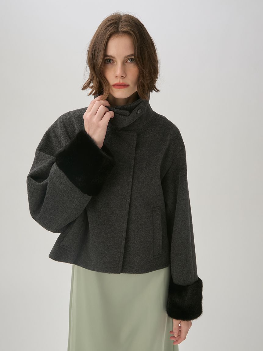 2wayステンカラーファーコート(ステンカラーコート)｜OUTER｜LILY