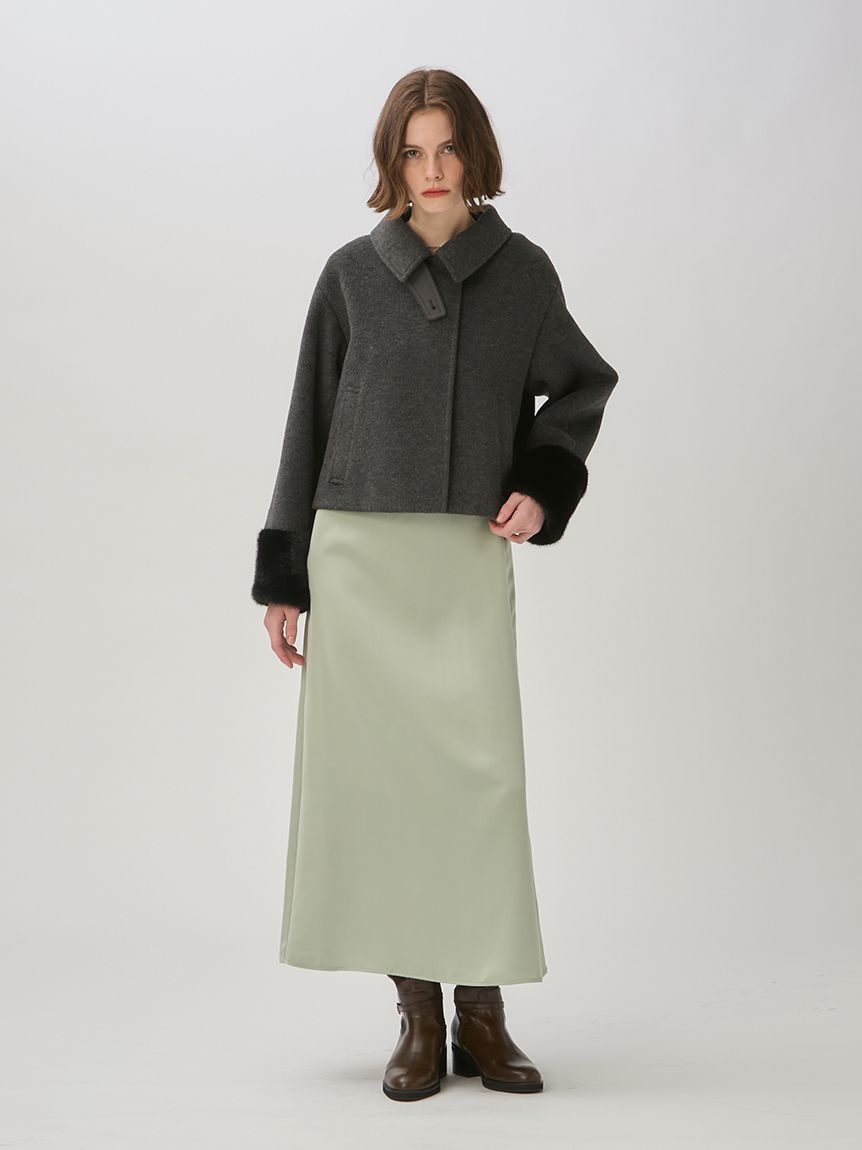 2wayステンカラーファーコート(ステンカラーコート)｜OUTER｜LILY