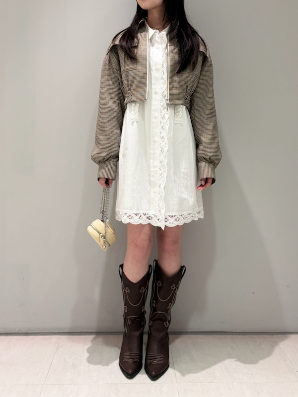 LILY BROWN（リリーブラウン）の「カットジャガードブルゾン