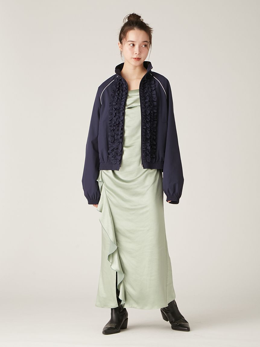 LILY BROWN｜フロントフリルブルゾン | Rakuten Fashion(楽天