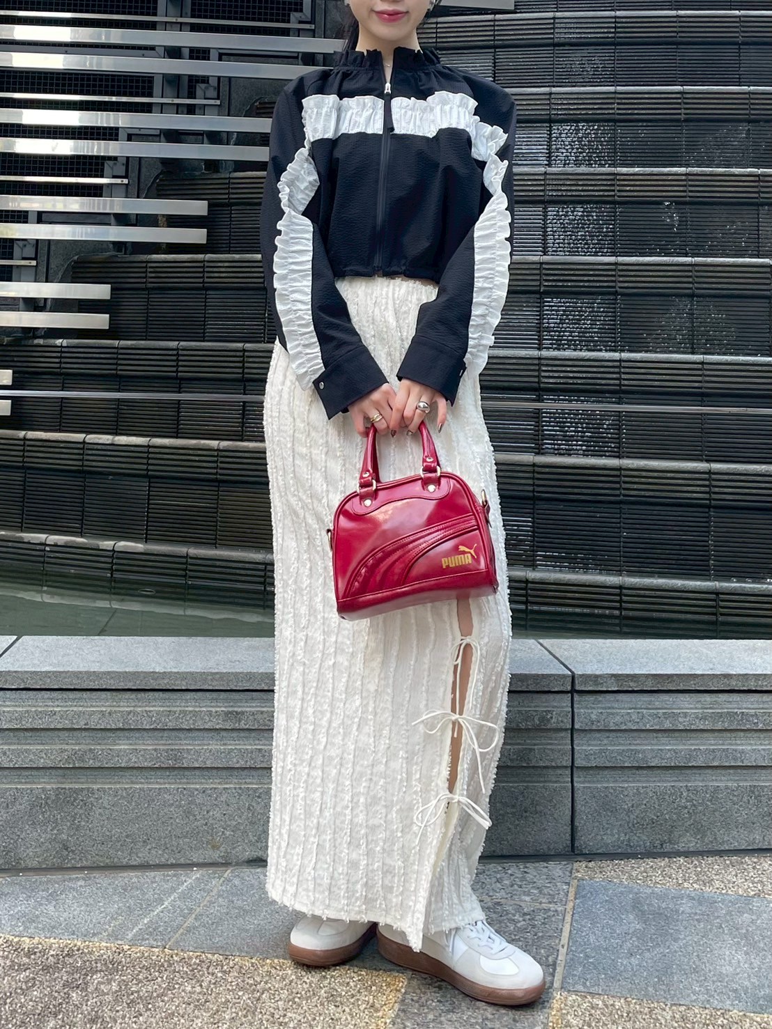 LILY BROWN（リリー ブラウン） UVサッカーエンボスフリルブルゾン新品 UVカットサッカーエンボスフリルブルゾン（ブルゾン）｜LILY