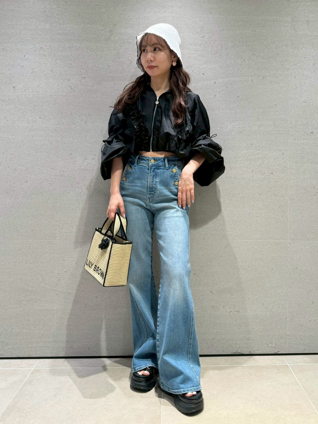 予約完売品　リリーブラウン　マリークワント　コラボ　UVカットシアーブルゾン LILY BROWN｜【LILY BROWN×MARY QUANT】UVカット2wayシアー