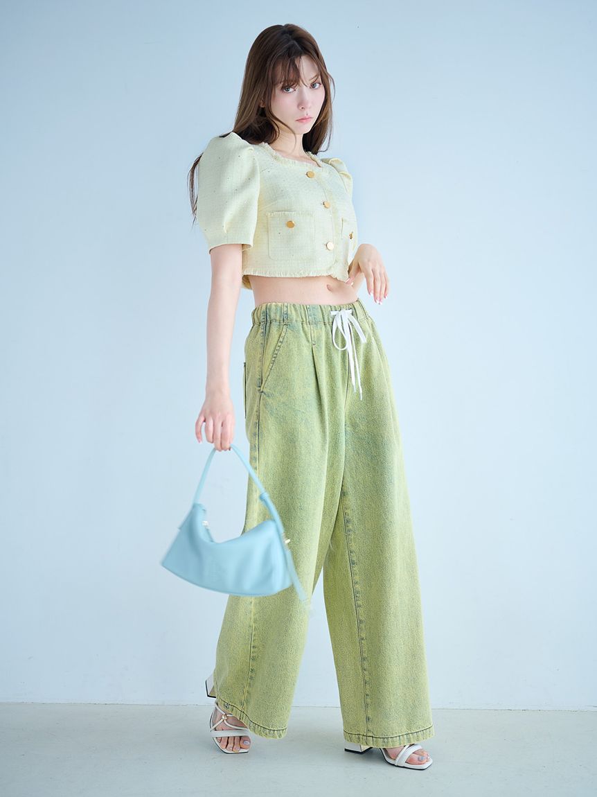 ハーフスリーブツイードジャケット(テーラードジャケット)｜アウター