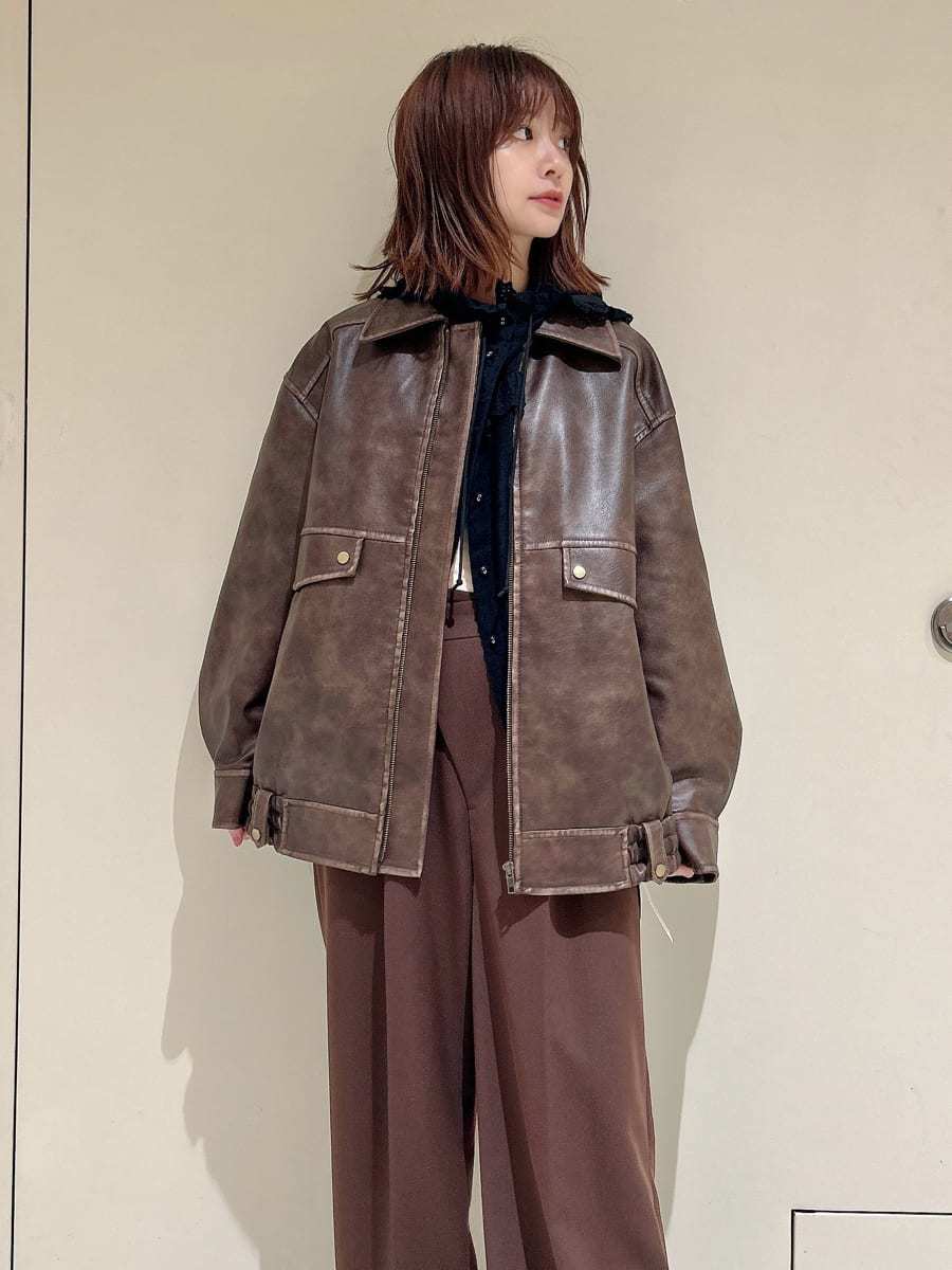 ヴィンテージフェイクレザーブルゾン(ブルゾン)｜アウター｜LILY BROWN