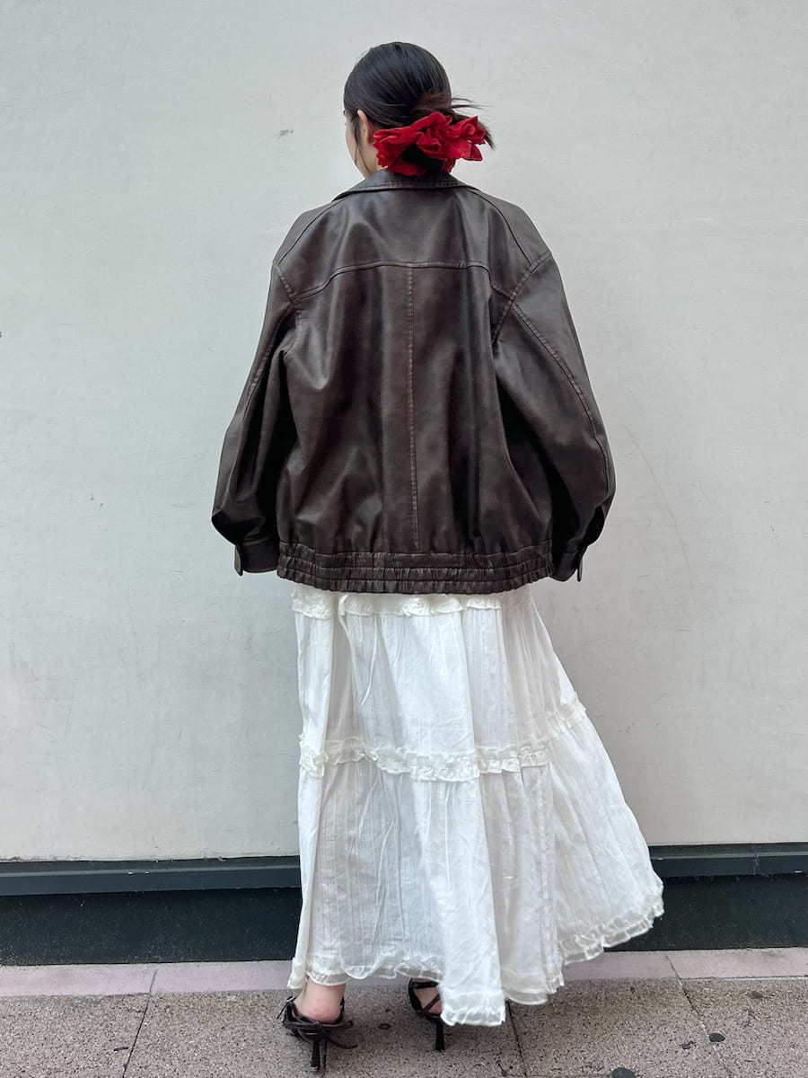 LILY BROWN ヴィンテージレザーブルゾン PNK LILY BROWN ヴィンテージレザーブルゾン PNK LILY BROWN