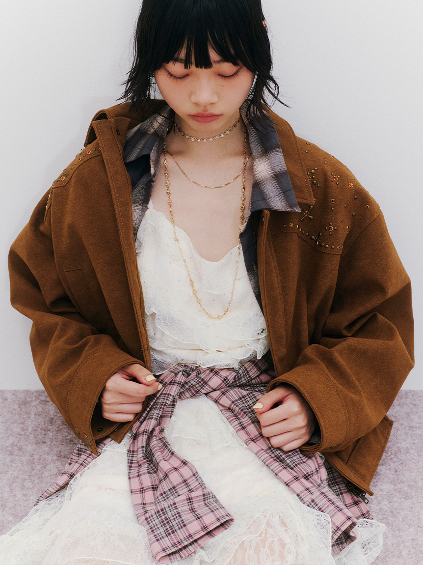 リリーブラウン レオパード ブルゾン WEB限定00サイズ】バリエーションオーバージャケット（ブルゾン