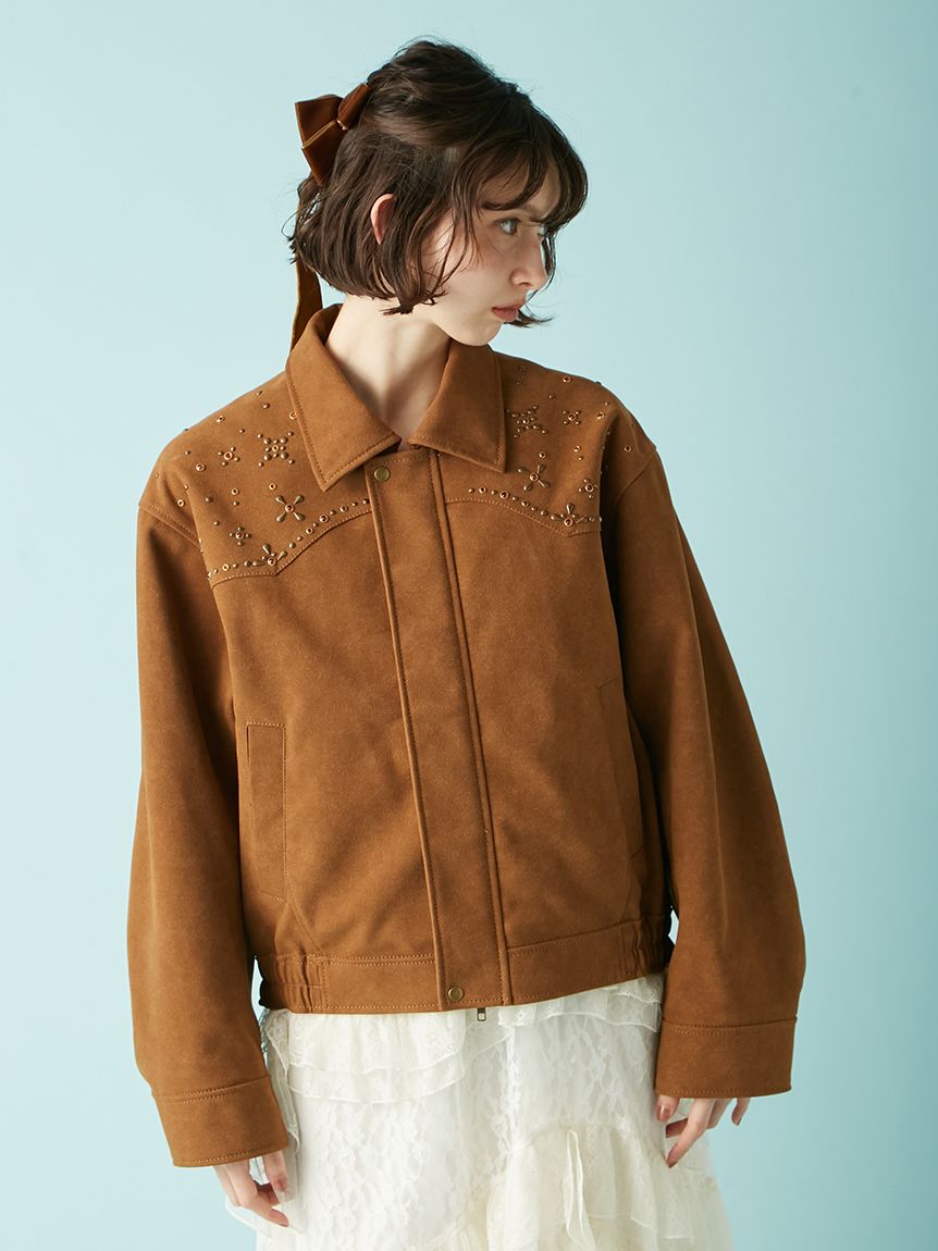 LILY BROWN ×ANNA SUI】バタフライスタッズブルゾン(ブルゾン