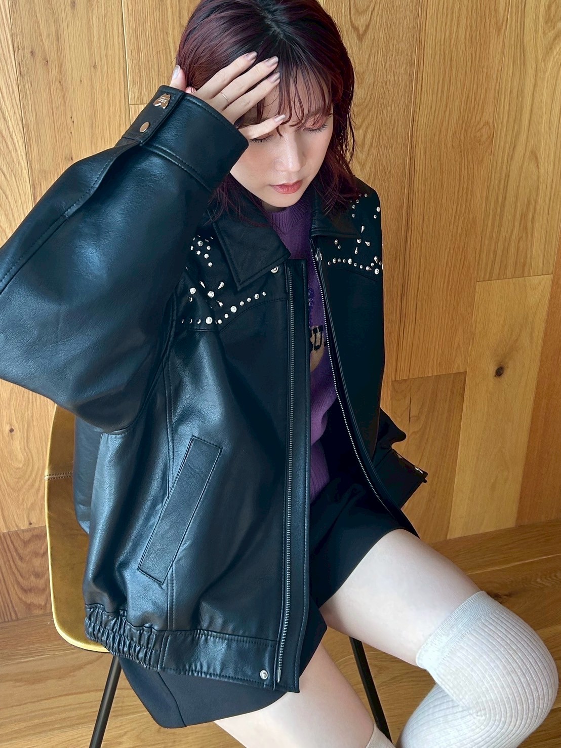 LILY BROWN ×ANNA SUI】バタフライスタッズブルゾン(ブルゾン