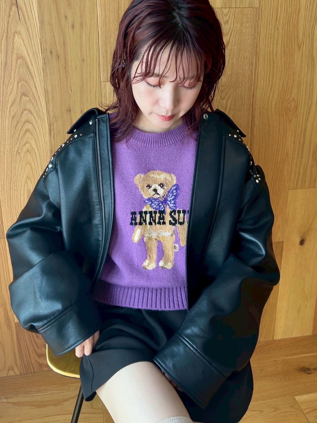 LILY BROWN ×ANNA SUI】バタフライスタッズブルゾン(ブルゾン