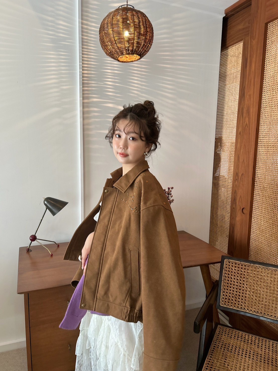 LILY BROWN ×ANNA SUI】バタフライスタッズブルゾン(ブルゾン