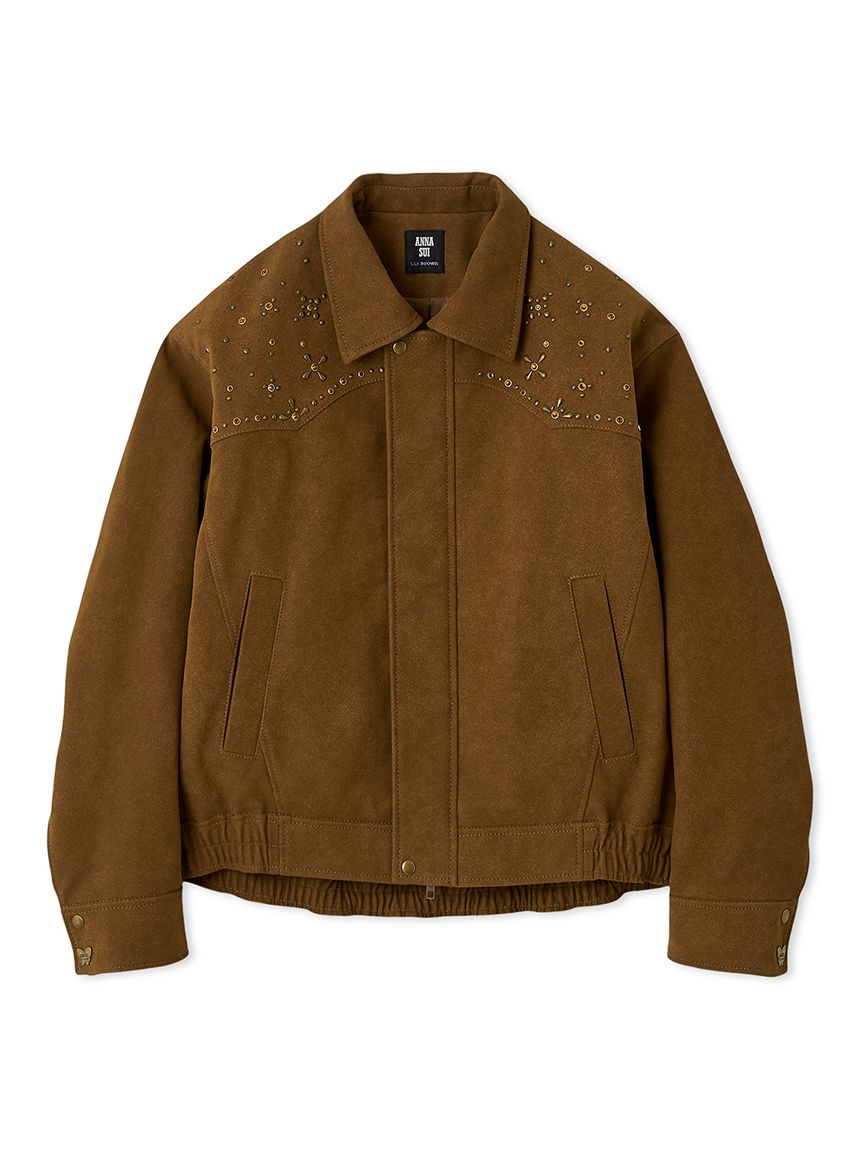 【完売】LILY BROWNバリエーションオーバーフィットパフブルゾン LILY BROWN ×ANNA SUI】バタフライスタッズブルゾン(ブルゾン