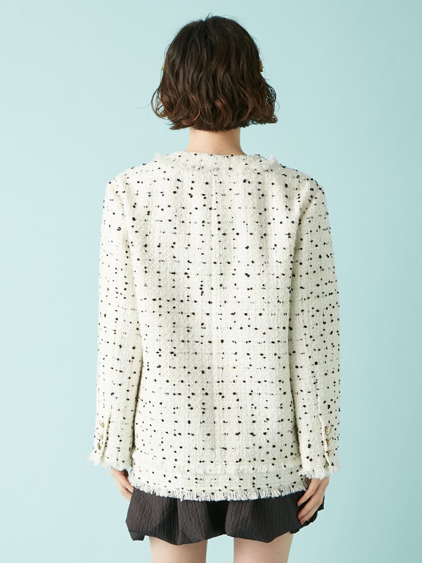 ノーカラーツイードジャケット(ジャケット)｜アウター｜LILY BROWN