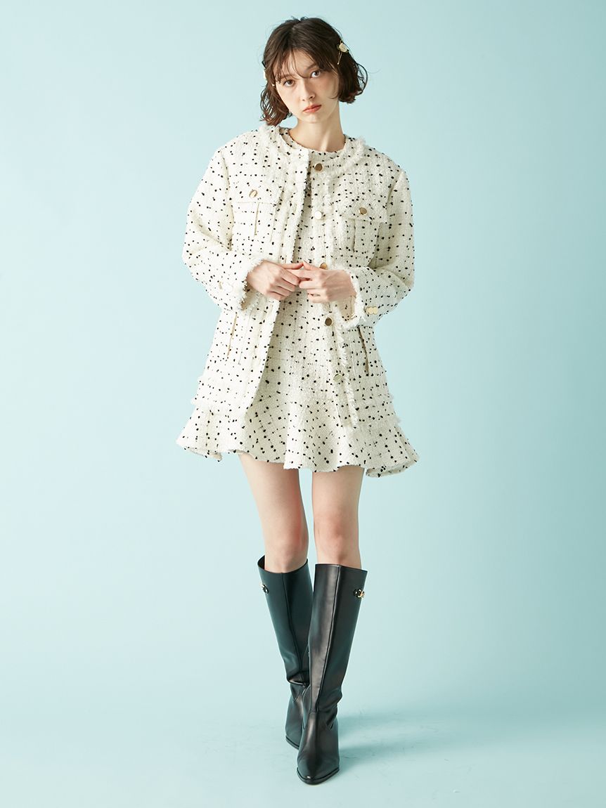 LILYBROWN ノーカラーツイードジャケット ノーカラーツイードジャケット(ジャケット)｜アウター｜LILY BROWN