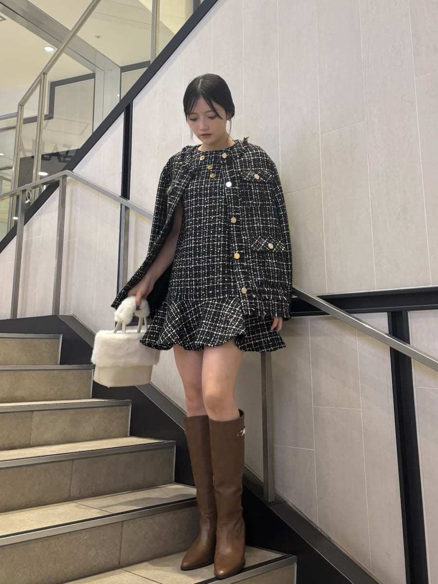 ノーカラーツイードジャケット(ジャケット)｜アウター｜LILY BROWN