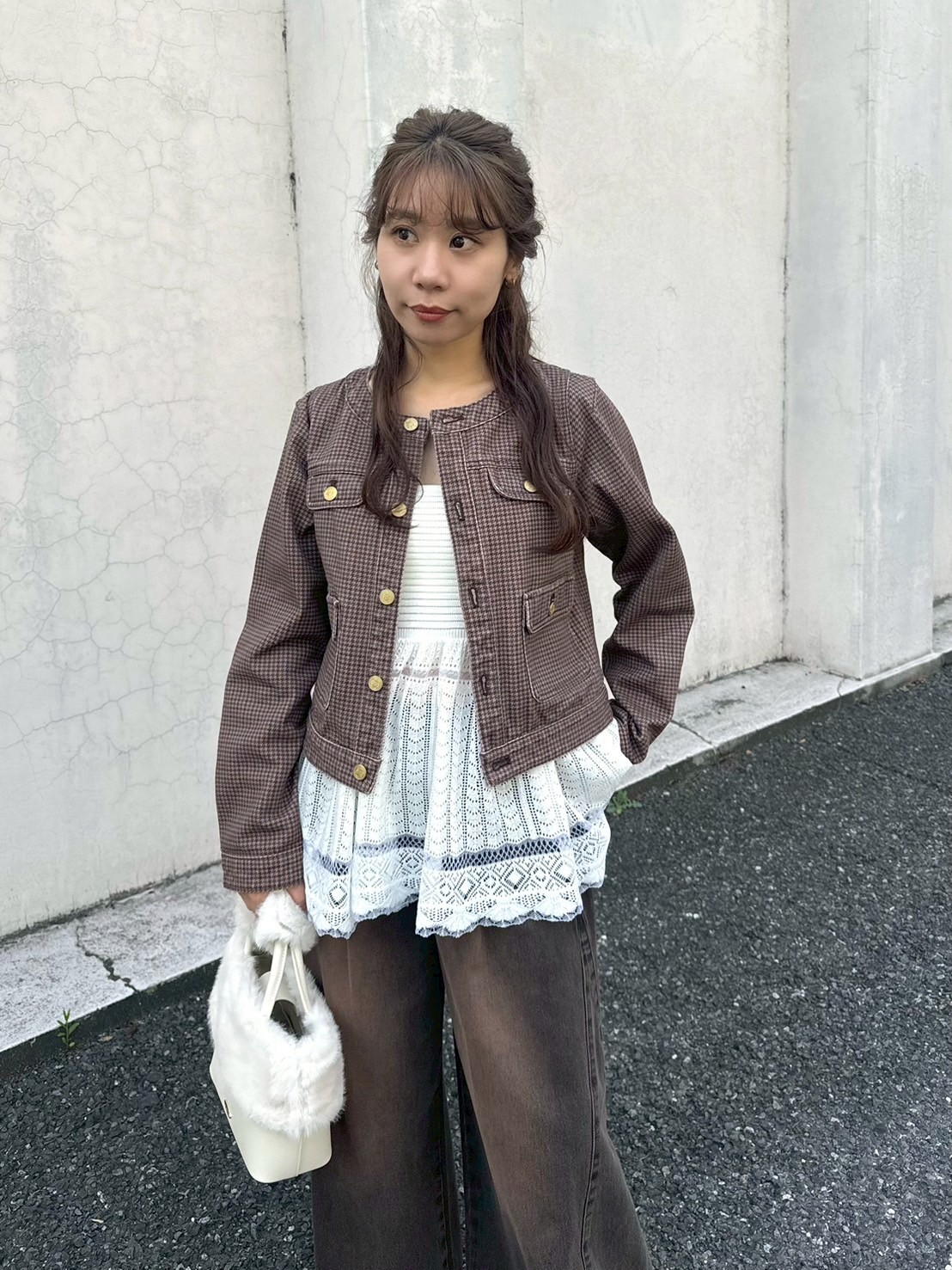 LILY BROWN ノーカラークラシカルデニムジャケット　ING完売品F LILY BROWN ノーカラークラシカルデニムジャケット ING完売品F