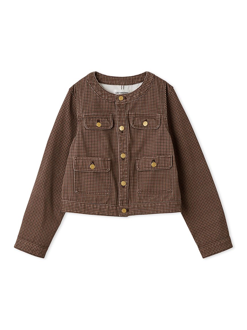 ノーカラークラシカルデニムジャケット(ジャケット)｜アウター