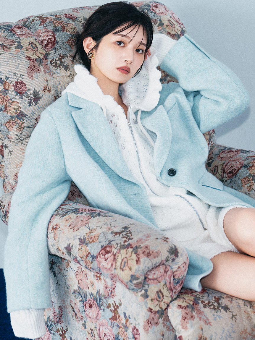 ベルト付きシャギーオーバージャケット(Hearts2Hearts着用)(ジャケット