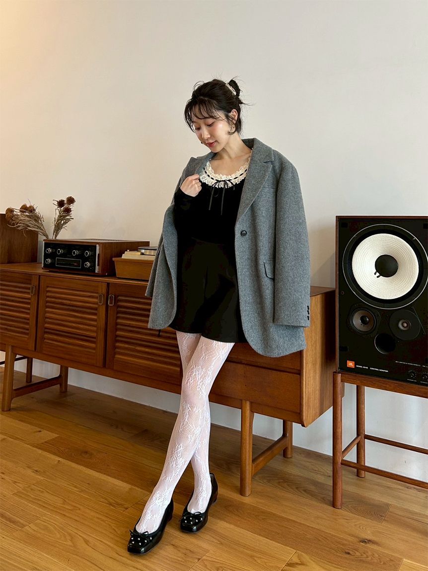 ベルト付きシャギーオーバージャケット(Hearts2Hearts着用)(ジャケット