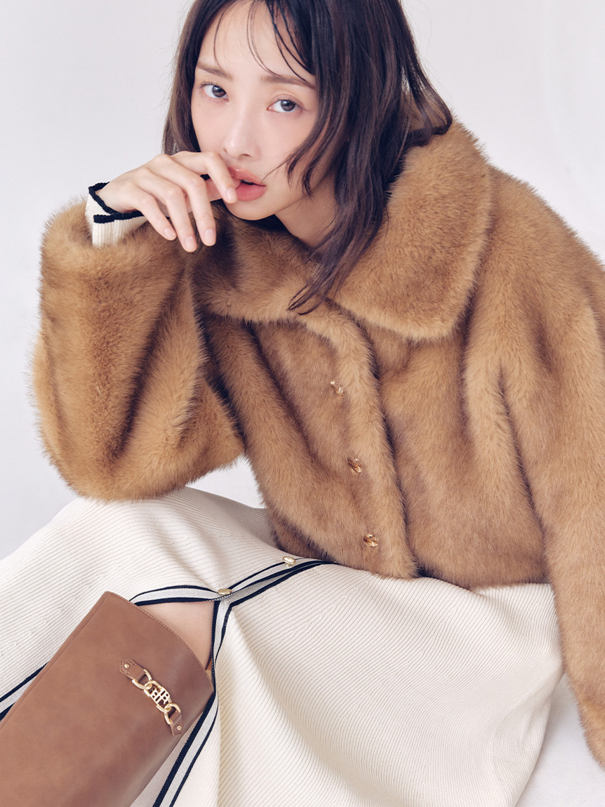 バリエファーショートコート(コート)｜アウター｜LILY BROWN