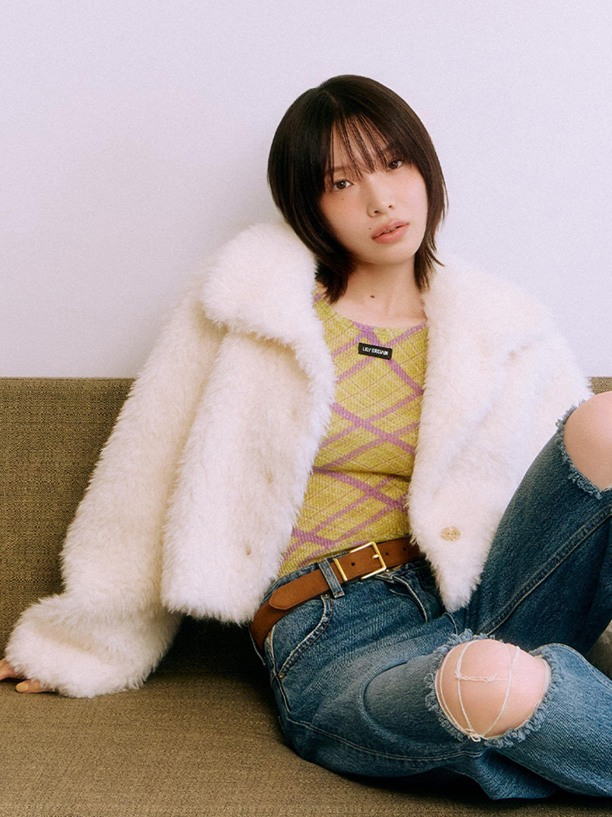 Lily Brownブラウン ファーコート ショート丈 Lily Brownブラウン ファーコート ショート丈 LILY BROWN