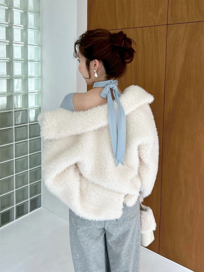 バリエファーショートコート(コート)｜アウター｜LILY BROWN（リリー