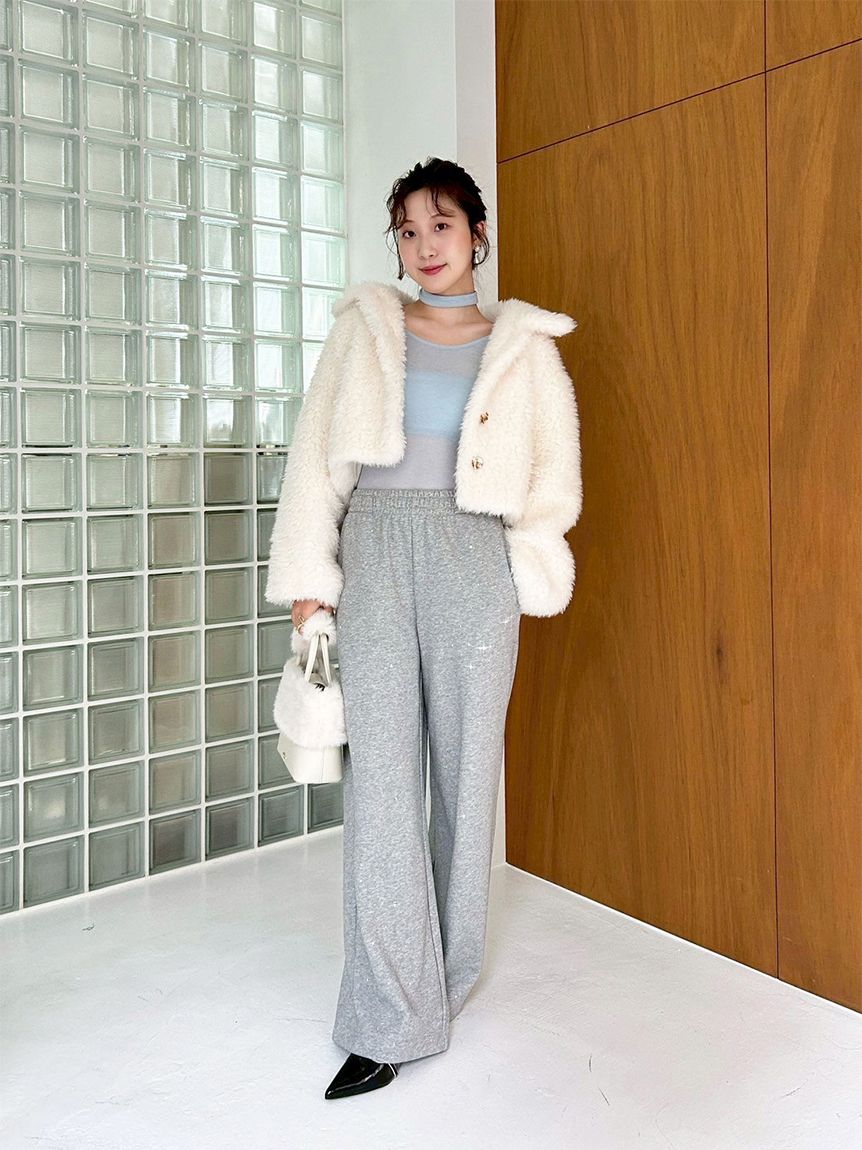 バリエファーショートコート(コート)｜アウター｜LILY BROWN（リリー