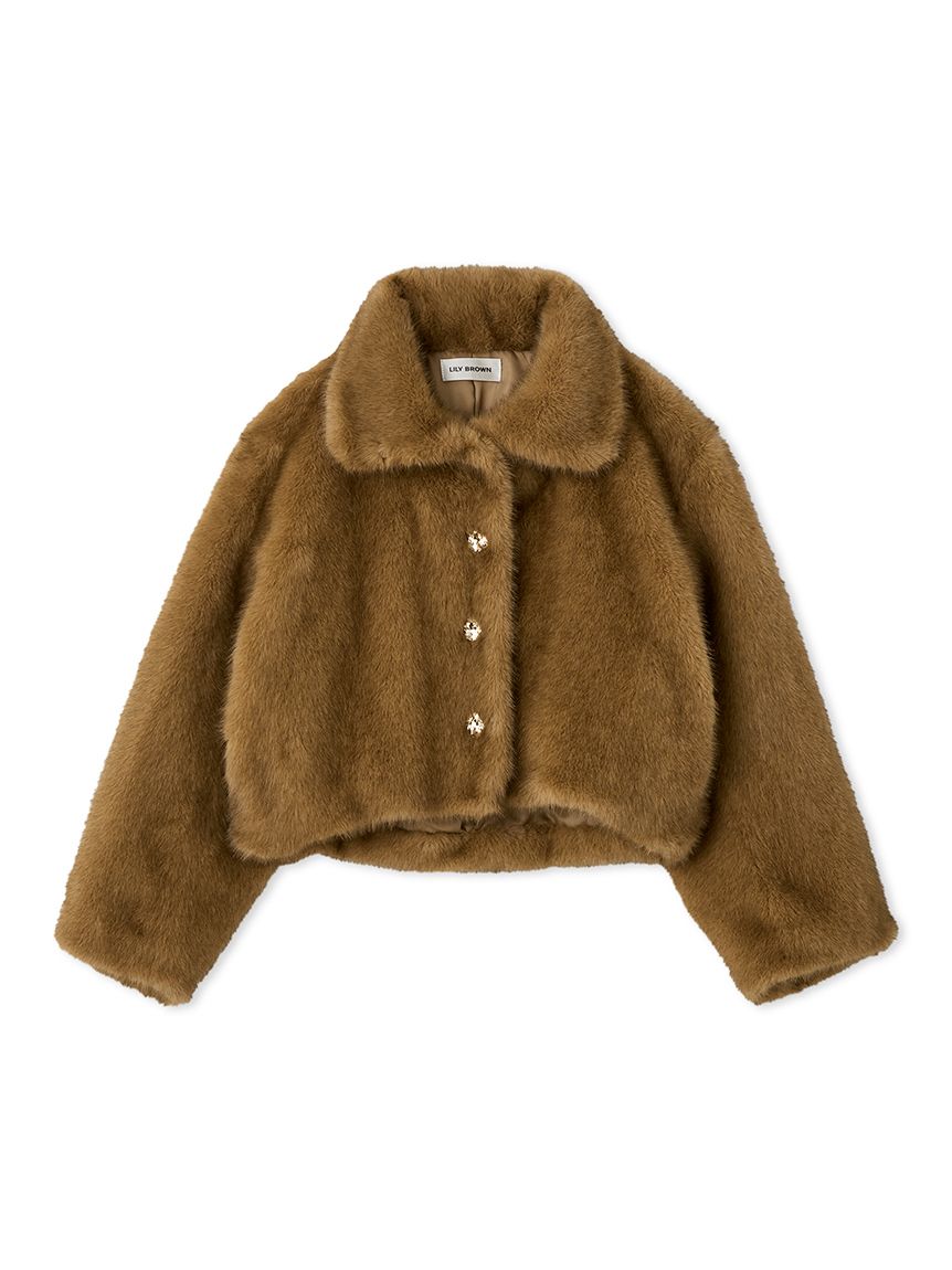 バリエファーショートコート(コート)｜アウター｜LILY BROWN（リリー